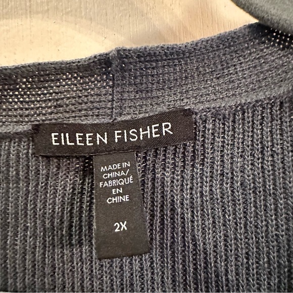 Eileen Fisher Open Front V-Neck Cardigan - Picture 3 of 14